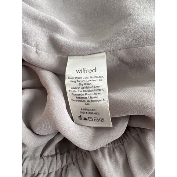 Wilfred Aritzia Melodie Jumpsuit Wide-leg Ashen V-neck Faux Wrap Gray L - Picture 14 of 14